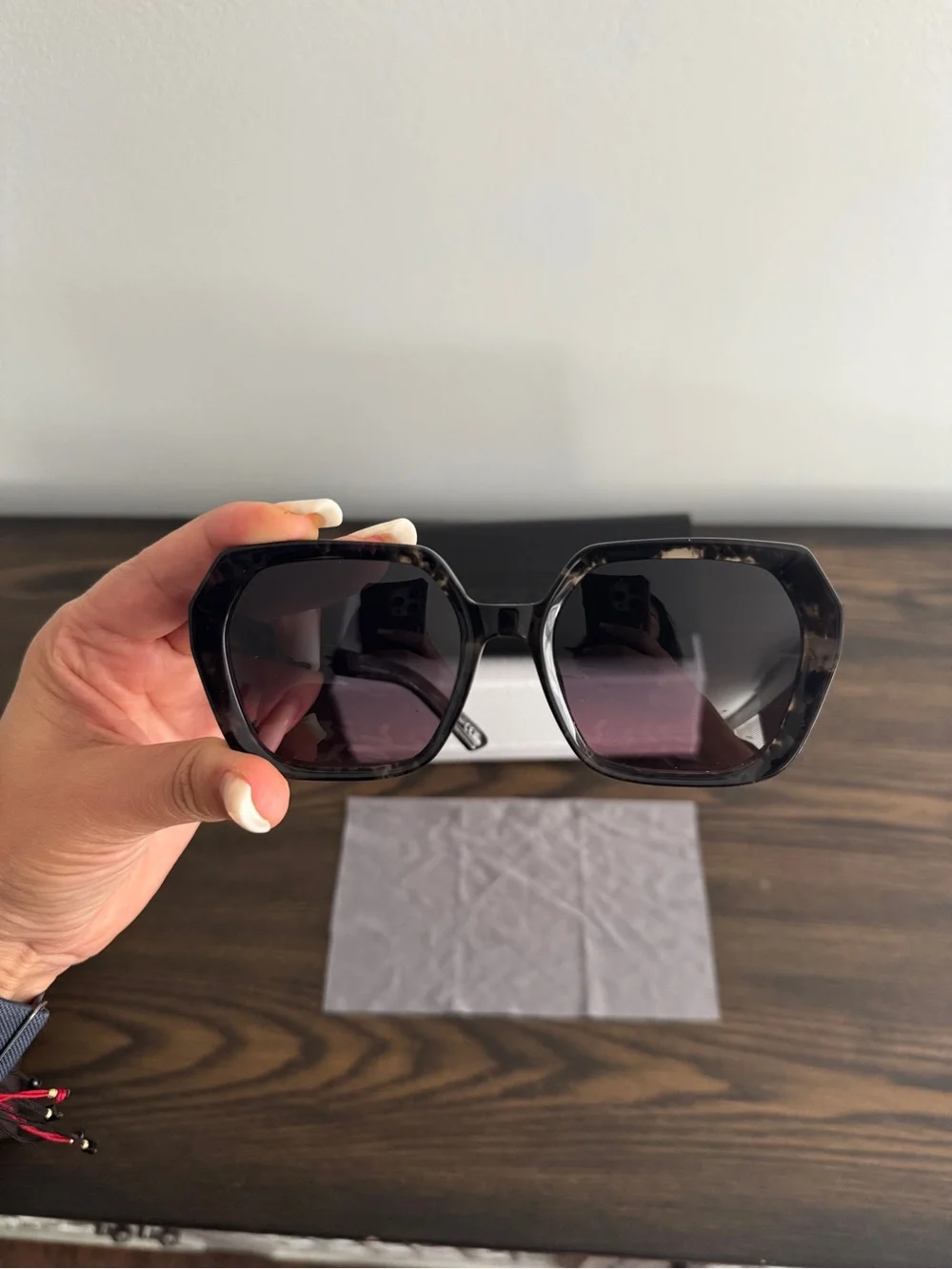 Dior Women's Black Oversized Square Sunglasses